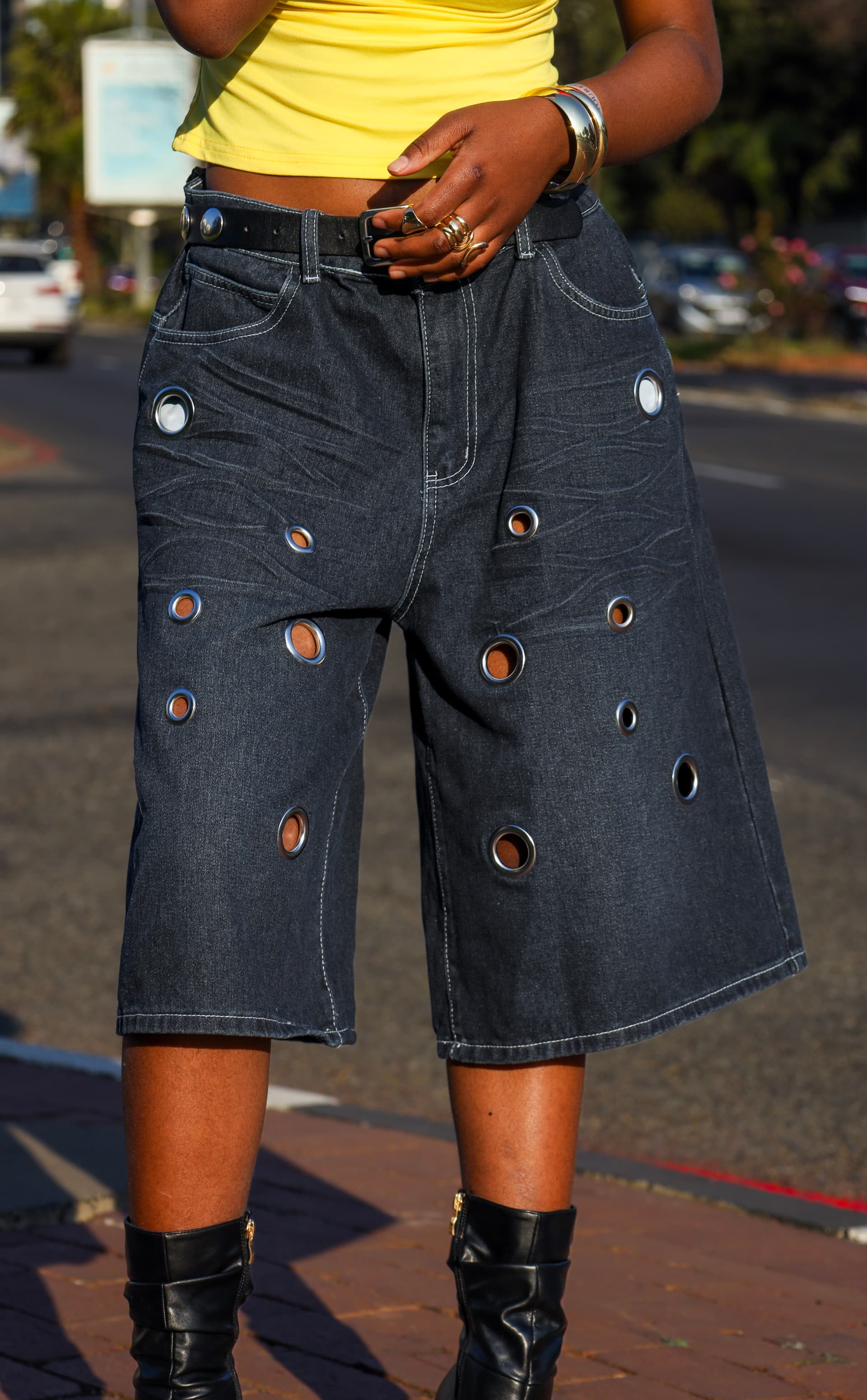 Eyelet Edge Denim Jorts