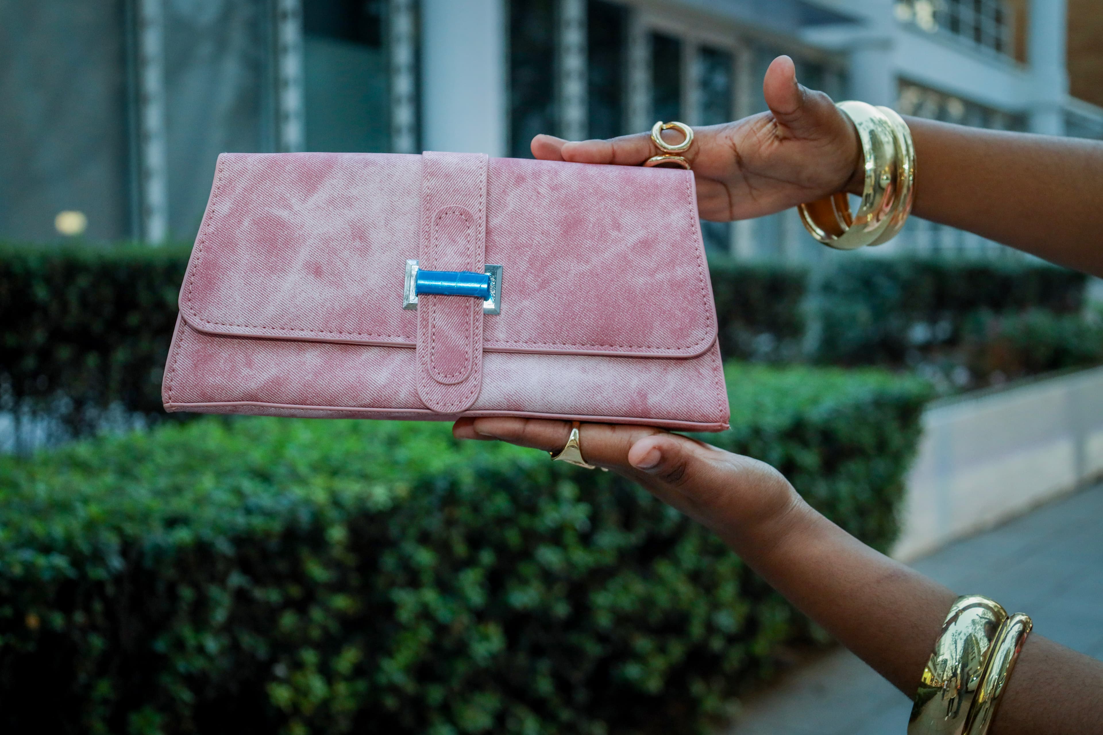 Blush Luxe Clutch